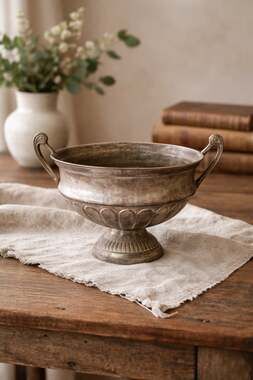 Unbranded Vintage Footed Urn Bowl with Handles